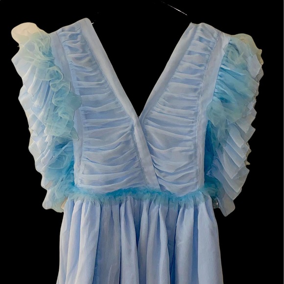 TULAROSA BLUE SOLD OUT BABYDOLL DRESS - Picture 2 of 5